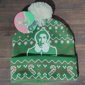 Green Elf Themed Knit Beanie